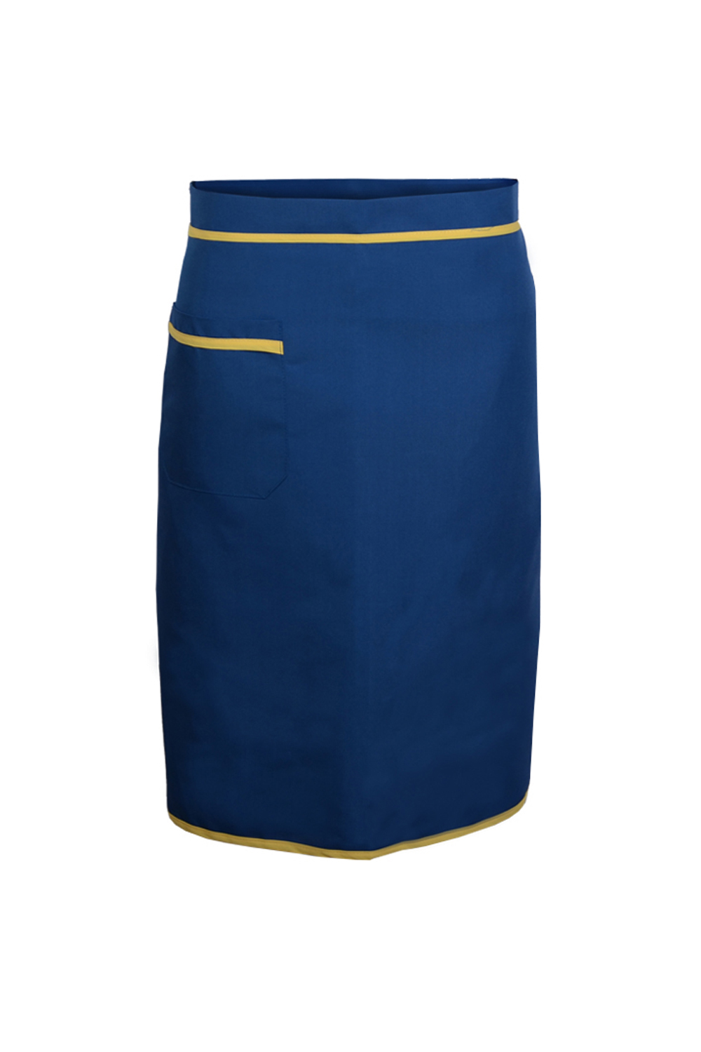 Blue - Yellow Apron with Waist Ties / Chef Apron / Workwear